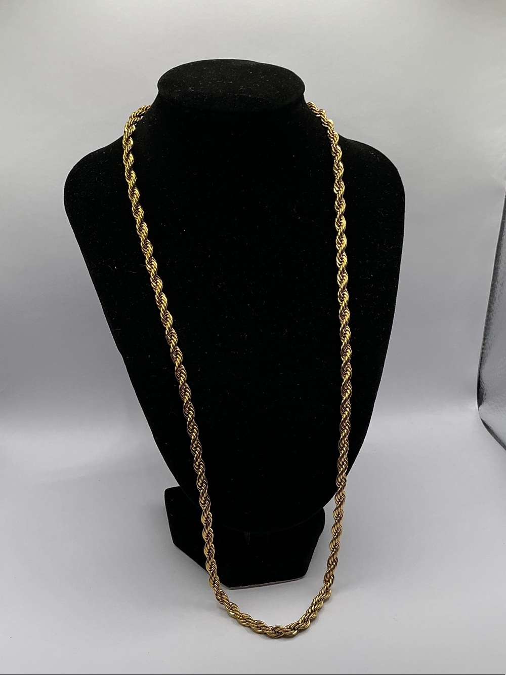 Classic Gold Rope Chain Necklace - 5mm x 24 inch